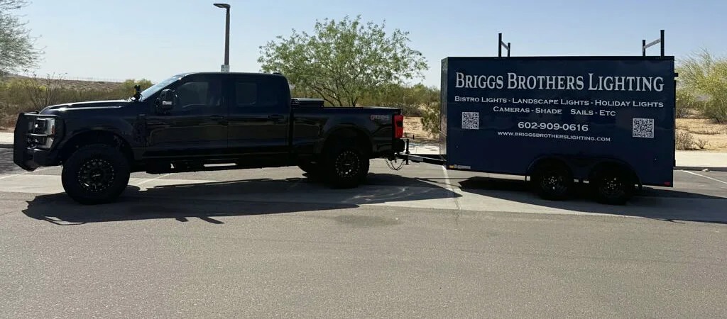 Briggs Brothers Lighting truck and equipment trailer